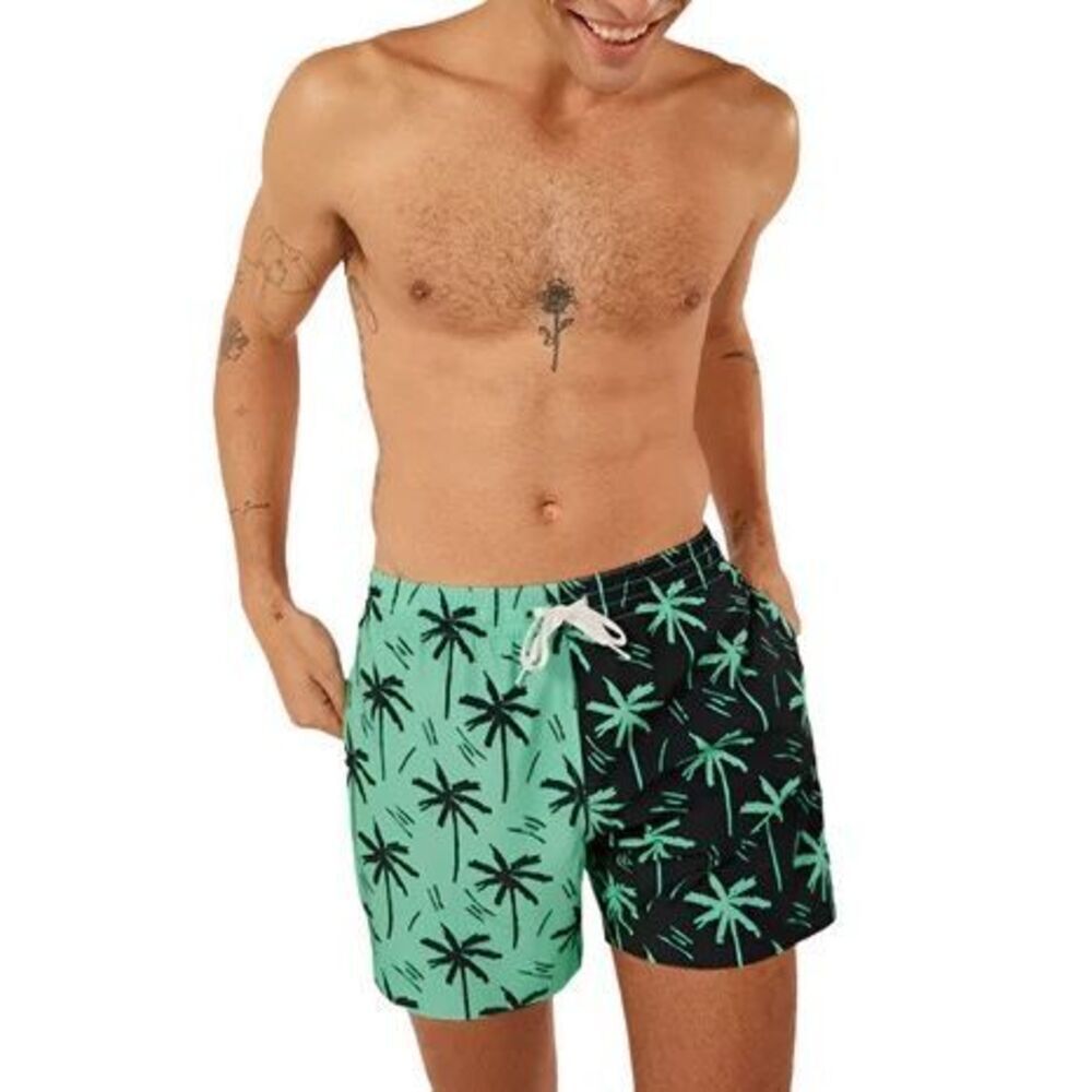 Chubbies The Throne of Thighs Classic 5.5" Mesh Lined Swim Trunks Green Palms XL